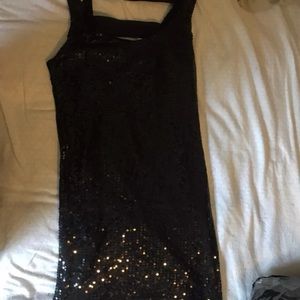 Black sequin dress mini